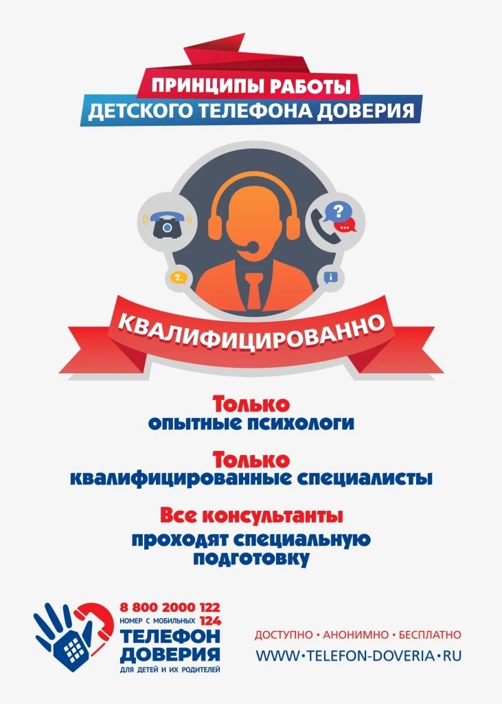 ПРИНЦИПЫ РАБОТЫ ДЕТСКОГО ТЕЛЕФОНА ДОВЕРИЯ